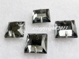 Aufnähsteine Quadrat Nr 2ca. 12mm 15 Stück Black Diamond AAA Qualität