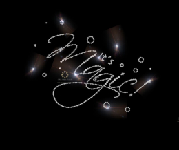 Hotfix Strass Bügelbild Applikation Strassmotiv _ Its Magic_ 120227 Bügelmotiv