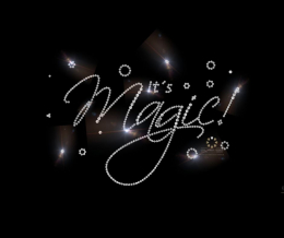 Hotfix Strass Bügelbild Applikation Strassmotiv _ Its Magic_ 120227 Bügelmotiv