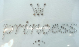 Strass Bügelmotiv Princess mit Krönchen Crystal 120823
