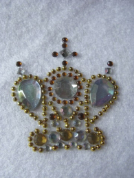 Edle Strass Vintage Dekor Sticker Kronen Herz etc. Set 2