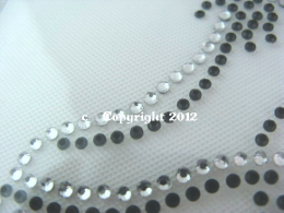 Hotfix Strass Bügelbild Schlittschuh Skater links 121011 Farbw.