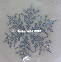 Hotfix Strass Applikatinen Schneeflocke Applikation Eiskristall Nr.2 121017