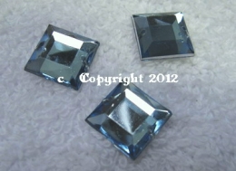 Aufnähsteine Quadrat ca. 12mm 15 Stück Hellblau AAA Qualität