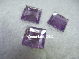 Aufnähsteine Quadrat ca. 12mm Flieder AAA Qualität