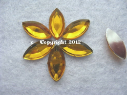 20 Strasssteine Schmucksteine Strass Spitzoval Goldtopaz 7 x 15m