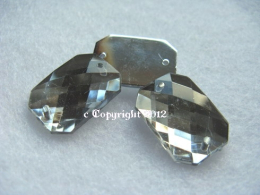 Strasssteine aufnähen Aufnähsteine faccetiert Achteck ca. 12mm C
