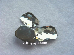 Strasssteine aufnähen Aufnähsteine faccetiert Achteck ca. 12mm C