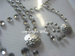 Hotfix Strass Bügelbild Kette Silber rystal 121104 Ausschnitt