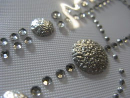 Hotfix Strass Bügelbild Kette Ausschnitt Crystal-Gold 121104
