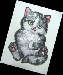 Applikation Hotfix Bügelbild Katze Kätzchen A 15570-001