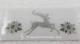Strass Bügelbilder Applikation Hirsch Edemweiss re.121023