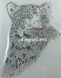 Strass Bügelbild Applikation edler Leopard 110811