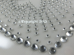 Strass Bügelbild Lilie Fleur de Lise Wappen klein 150116