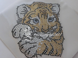 Hotfix Strass Applikation Tiger-Baby
