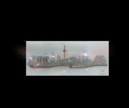 Hotfix Strass Bügelbild Bügelmotiv Applikation Skyline Köln Karneval 130512