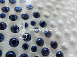 Hotfix Strass Bügelbild Komiteemütze Blau Weiss Fasching 130726
