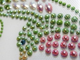 Bügelbild Applikation Dome Studs Pearl Vogel Kolibri 133284