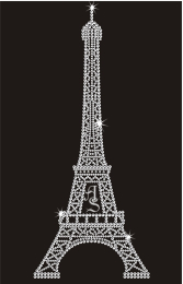 Hotfix Appliaktion Strass Eifelturm Crystal Frankreich France Paris 131224