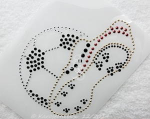 Hotfix Strass Bügelbild Fußball Schuh Deutschland – Glitzer Applikation zum Aufbügeln WM EM