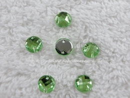 ca. 20 Qualitäts Aufnähsteine in 6 mm rund Farbe Peridot