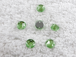 Aufnähsteine rund Peridot 111016-2, Glitzersteine 6 mm