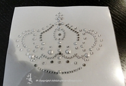 Hotfix Strass Bügelbild Krone Krönchen Strassbild Motiv 160107