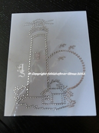 Hotfix Strass Bügelbild Leuchtturm 150310 Farbwahl