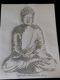 Hotfix Strass Bügelbild Buddha 131022