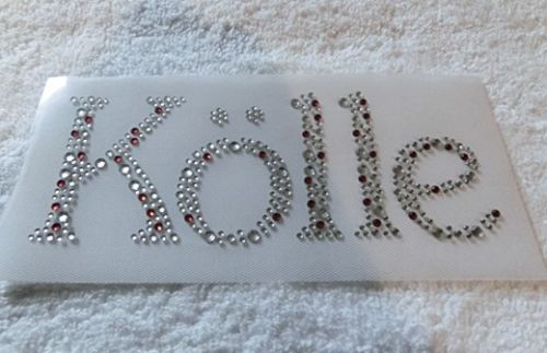 Strass Bügelbild Schriftzug Kölle – Karneval Hotfix Motiv