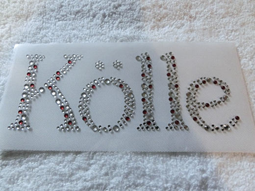 Strass Bügelbild Schriftzug Kölle – Karneval Hotfix Motiv