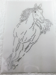 Bügelbild Strass Pferd Pferde Horse freier Galopp 111225