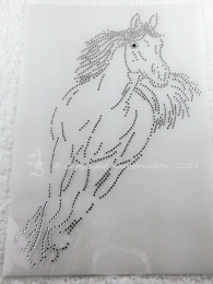 Bügelbild Strass Pferd Pferde Horse freier Galopp 111225