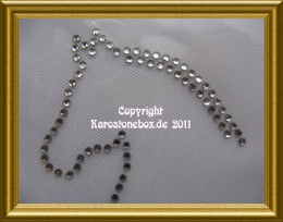 Bügelbild Strass Pferd Springpferd-2 Farbwahl 110311