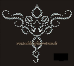 Strass Bügelbild Ornament Crystal Kleid Satteldecke Kissen 111016