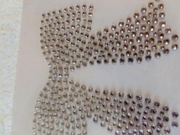 Hotfix Bügelbild Strass Schleife groß Crystal 181214-2