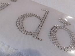 Hotfix Bügelbild Strass  I Do  groß Hochzeit 181229 Crystal