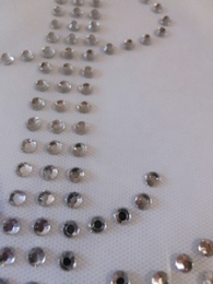Hotfix Bügelbild Strass Anker groß Crystal 181213