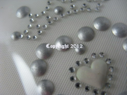 Strass Herz mit Krönchen Silber 0801687-01da