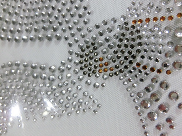 Strass Bügelbild Eule – Vogel Applikation Crystal Black Diamond 190327