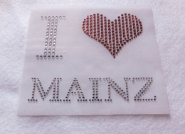Bügelbild Strass I Love Mainz 110912