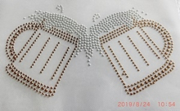 Hotfix Bügelbild Strass 2 Bierseidl Wiesn Oktoberfest 190820