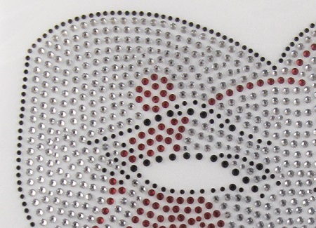 Strass Bügelbild Maske – Fasching Karneval Crystal-Rot 191020