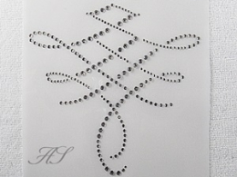 Hotfix Strass Bügelbild Bügelmotiv Ornament Crystal 190620
