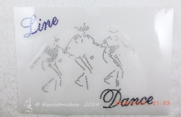 LINE DANCE Country Crystal-Cobalt-Blau - Strass Bügelbild 140322