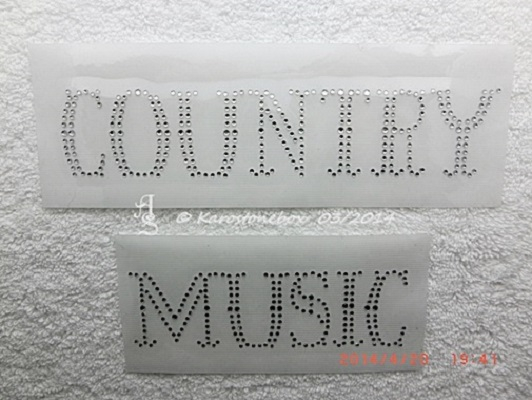 Strass Bügelbild Country Music Schriftzug 110902 – Western Motiv