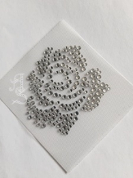 Hotfix Strass Bügelbild Motiv Strass-Design hübsche kleine Rose 130326