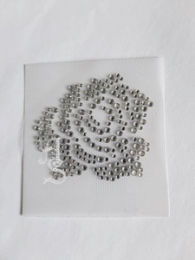 Hotfix Strass Bügelbild Motiv Strass-Design hübsche kleine Rose 130326