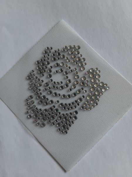 Hotfix Strass Bügelbild Kleine Rose – Strassmotiv 130326