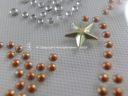 Hotfix Strass Schrift GIRL Dome Gold 110405-11da